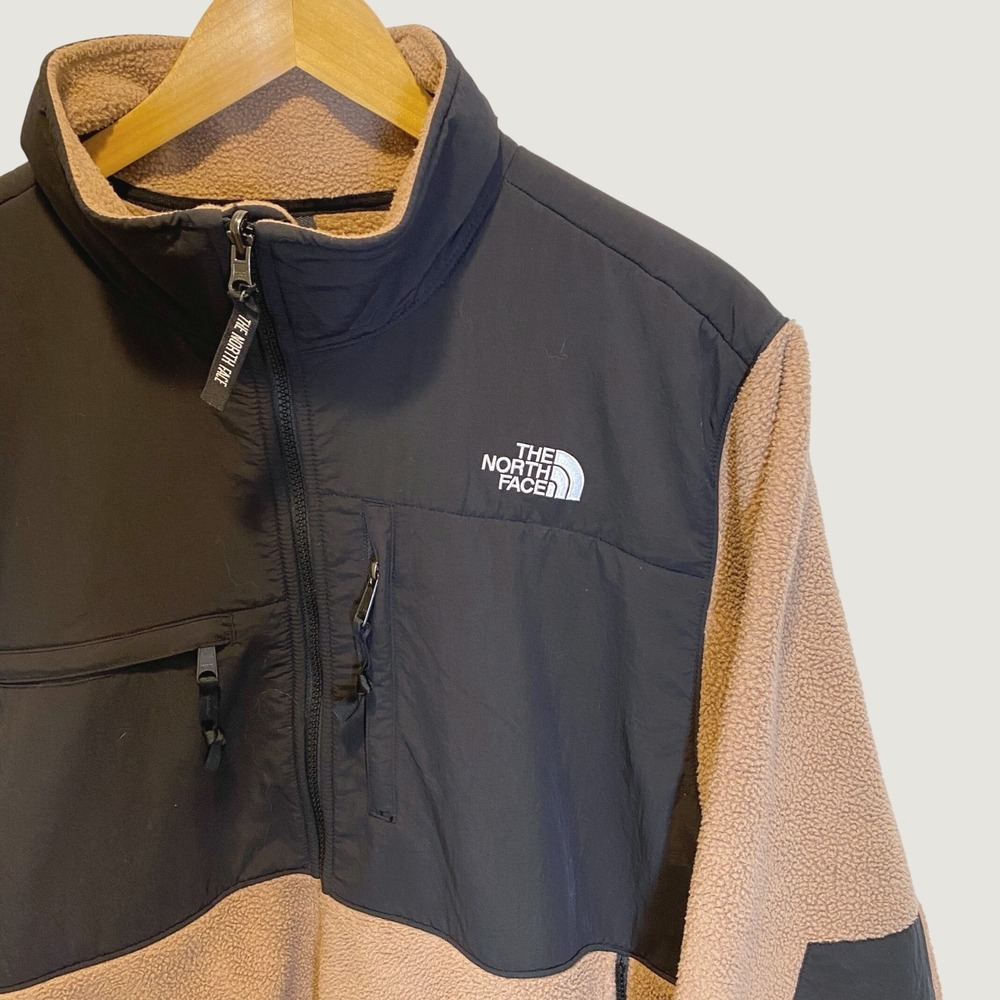 The North Face Denali 2 Fleece Jacket Mens XL Brown Black Excellent Sherpa Zip